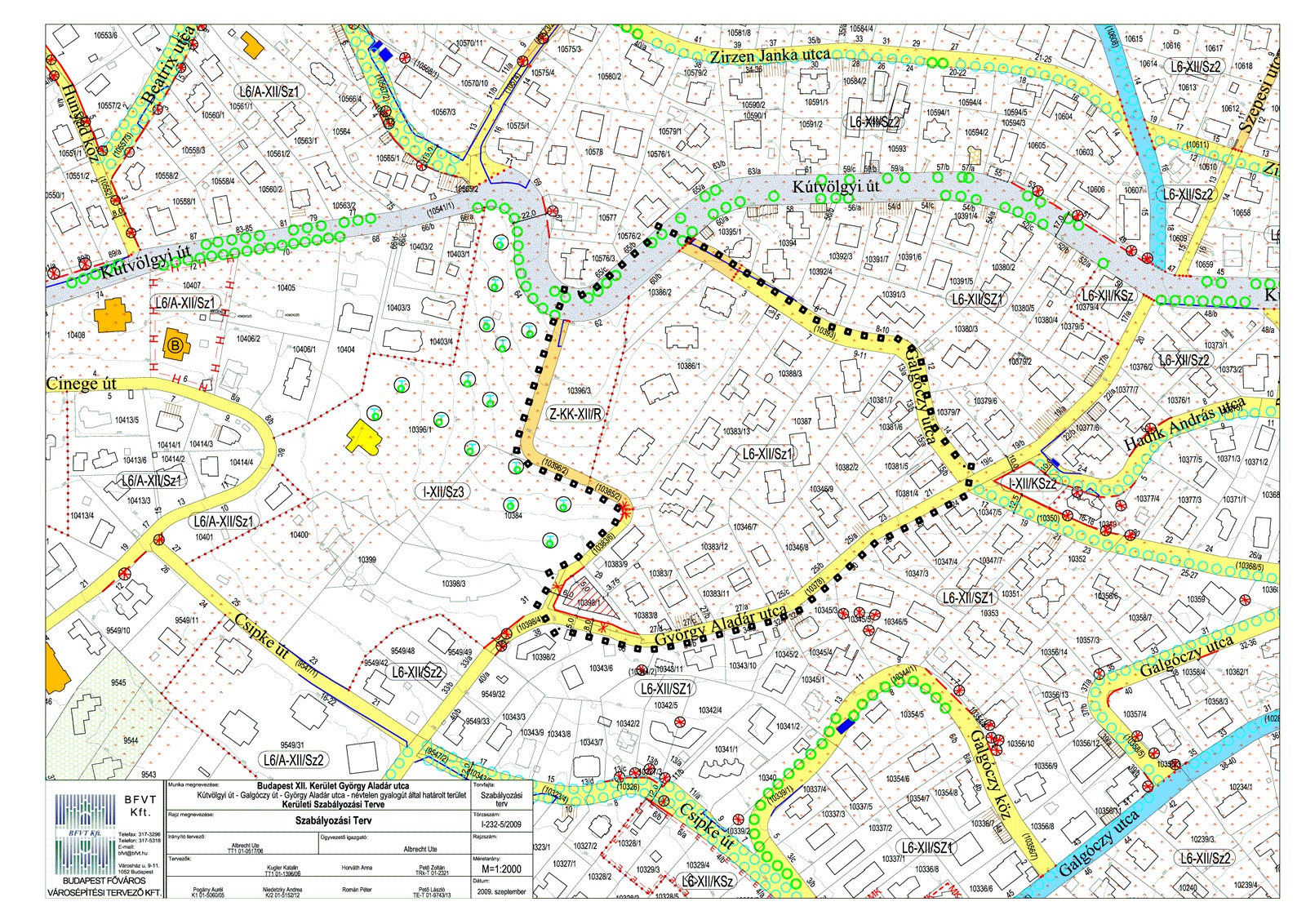 budapest 12 kerület térkép Budapest XII. kerület György Aladár utca kerületi szabályozási  budapest 12 kerület térkép