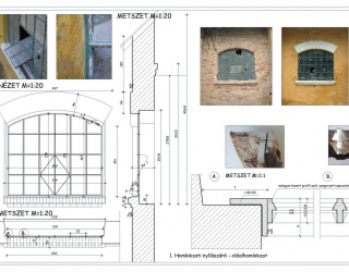 Felmérési terv - homlokzati nyílászáró (oldalhomlokzat)