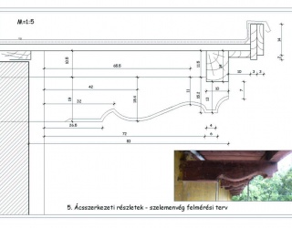 Felmérési terv - ácsszerkezeti részletek (szelemenvég)